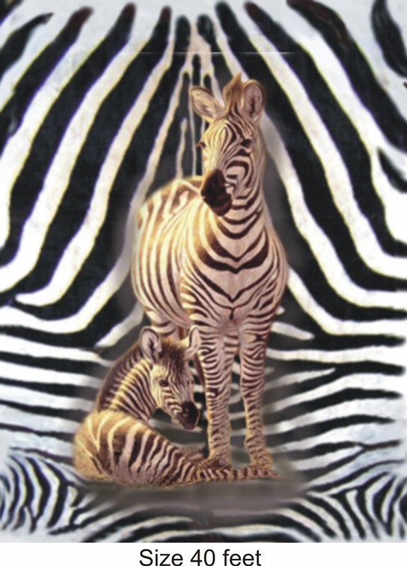 BaraKartika hiasan dinding lukisan zebra 